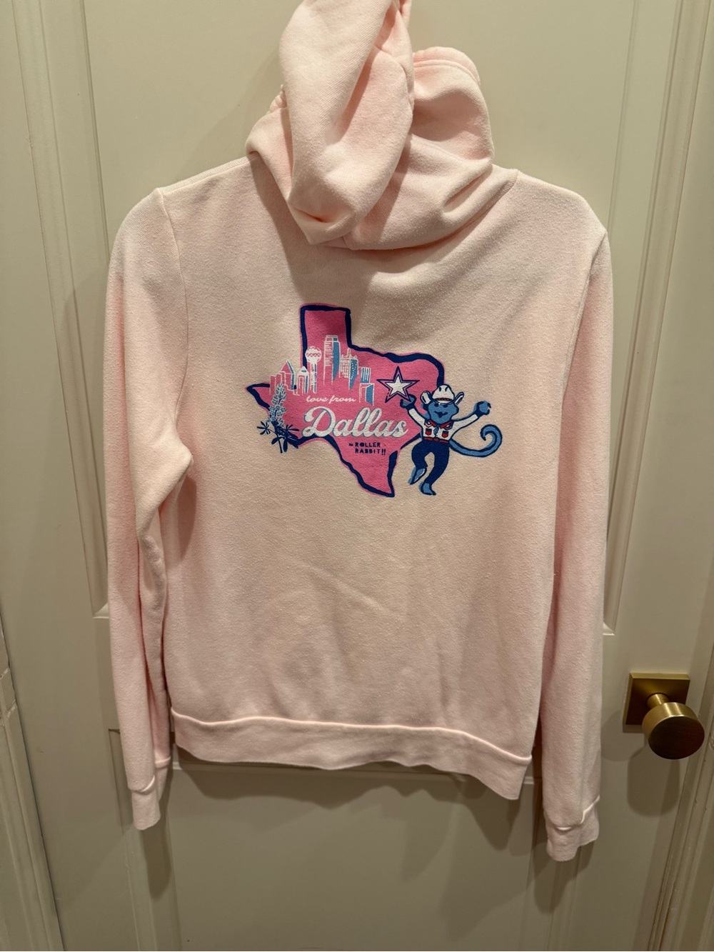Roberta Roller Rabbit Light Pink Dallas Graphic Hooded Front Zip